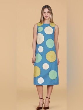 Mosaic Embroidery Waller Dress by Olivia By Livro.